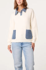 Denim Pocket Knit Jumper