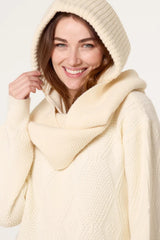 Knitted Essential Hooded Scarf