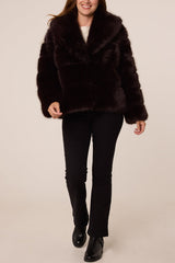 Faux Fur Collar Cropped Jacket