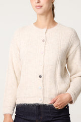 Multicolour Button Through Cardigan