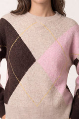 Argyle Knit Jumper - Downtown Girl