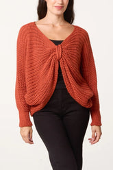 Bow Inspired Knit Jumper - Downtown Girl