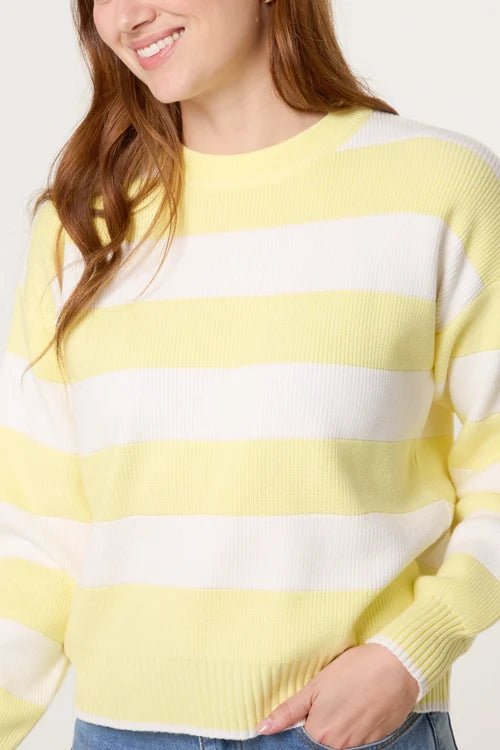 Crew Neck Sailor Stripe Jumper - Downtown Girl