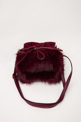 Faux Fur Bow Shoulder Bag - Downtown Girl