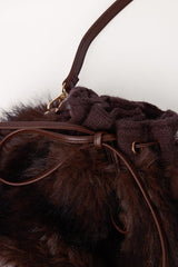 Faux Fur Bow Shoulder Bag - Downtown Girl
