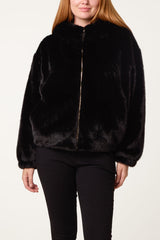 Zip Through Cosy Hooded Jacket
