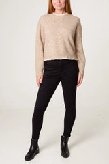 Lace Trim & Neck Knit Jumper