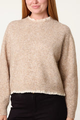 Lace Trim & Neck Knit Jumper