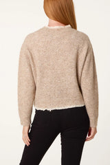 Lace Trim & Neck Knit Jumper