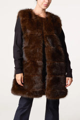 Longline Faux Fur Gilet