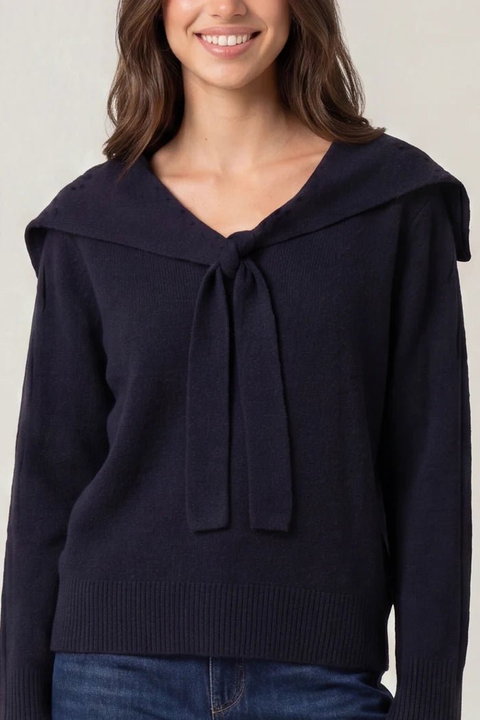 Scarf Detailed Jumper - Downtown Girl
