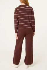 Striped Knit Co-Ord Set - Downtown Girl