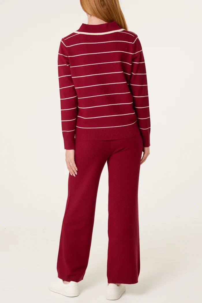 Striped Knit Co-Ord Set - Downtown Girl