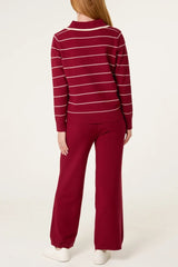 Striped Knit Co-Ord Set - Downtown Girl