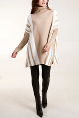 Striped Relaxed Batwing Jumper