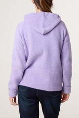 Zip Up & Pocket Knit Cosy Hoodie - Downtown Girl