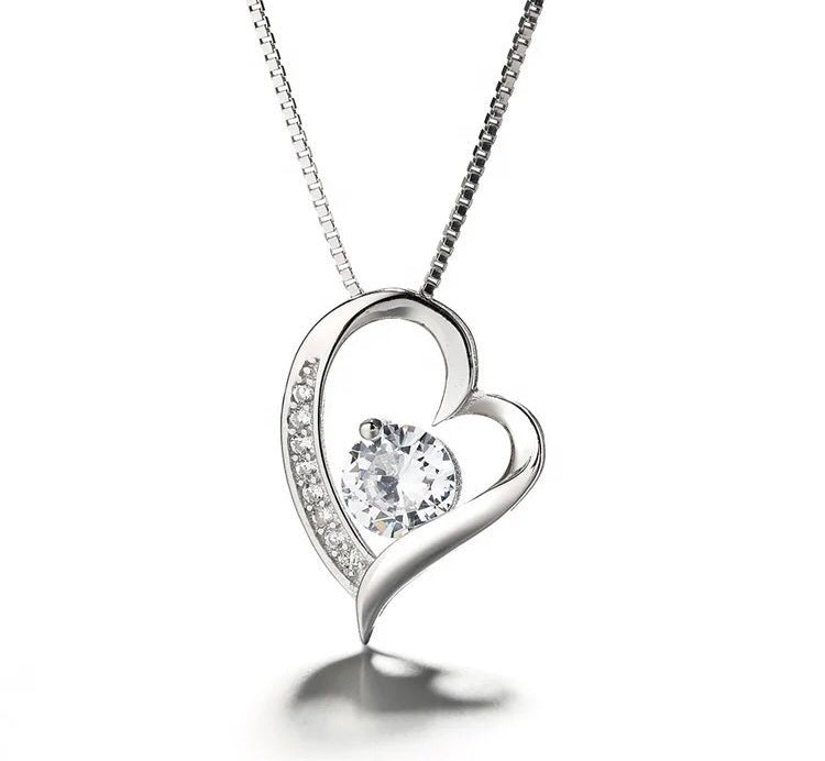 Eternal Love Offset Heart Pendant - Downtown Girl