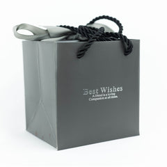 Intertwined 'I Love You' Silver Heart With Luxury Blue Eternity Rose Box - Downtown Girl