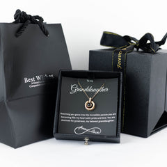 Luxury Black Black Rose Box With Love Languages Necklace With Message - Downtown Girl