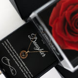 Luxury Black Black Rose Box With Love Languages Necklace With Message - Downtown Girl