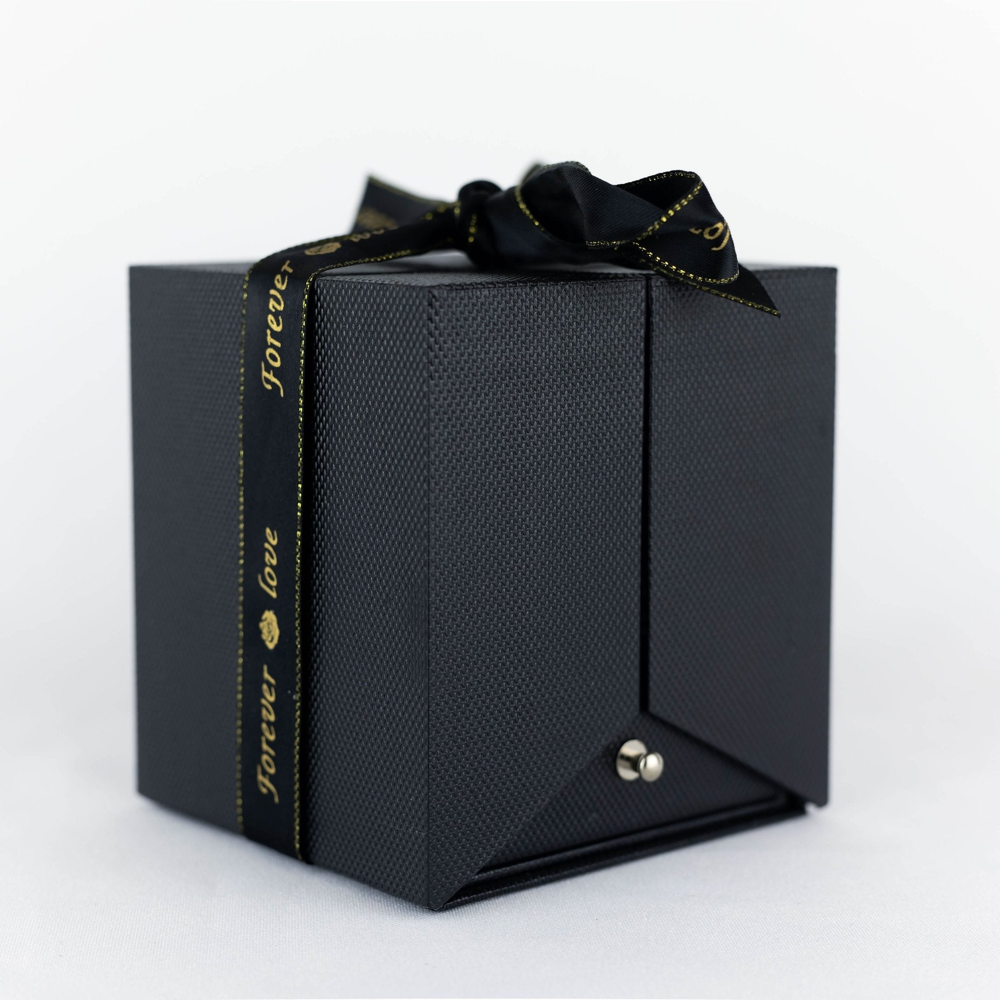 Luxury Black Black Rose Box With Love Languages Necklace With Message - Downtown Girl