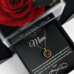 Luxury Black Black Rose Box With Love Languages Necklace With Message - Downtown Girl