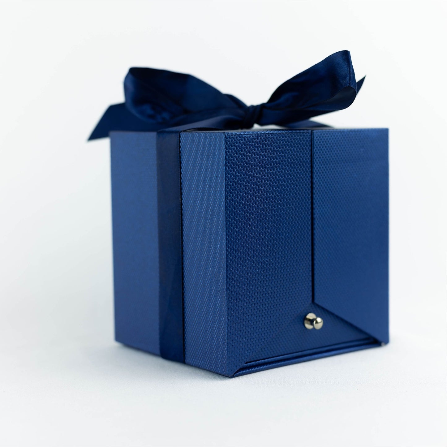 Luxury Blue Rose Box With Red Birthstone And Message - Downtown Girl