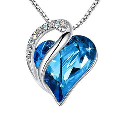 To My Fiancé - Birthstone Heart Necklace - Downtown Girl