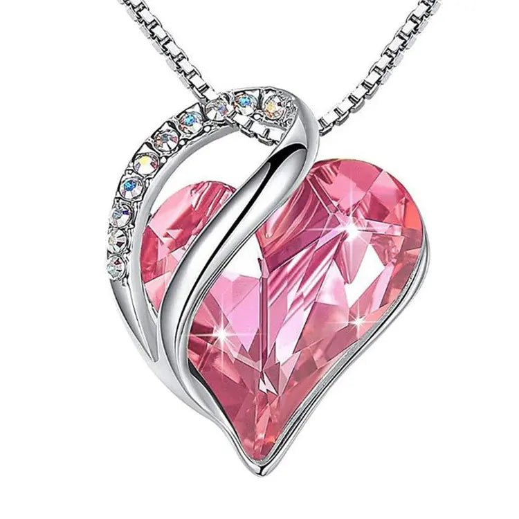 To My GrandDaugther - Birthstone Heart Necklace - Downtown Girl