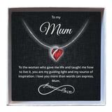 To My Mum - Birthstone Heart Necklace - Downtown Girl