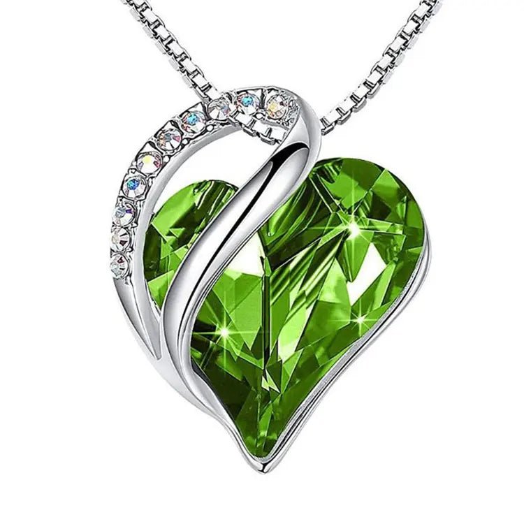 To My Soulmate - Birthstone Heart Necklace - Downtown Girl