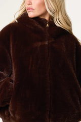 Zip Through Cosy Hooded Jacket