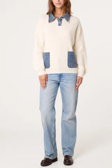 Denim Pocket Knit Jumper