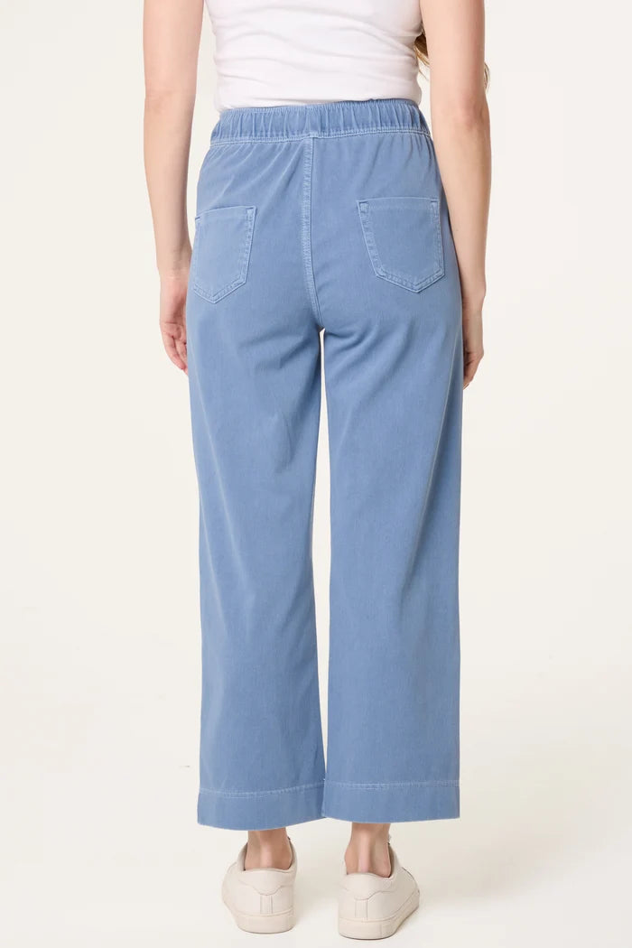 Elastic Waist Denim Trousers
