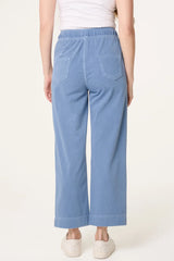 Elastic Waist Denim Trousers