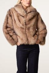 Luxurious Faux Fur Cropped Coat