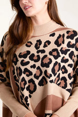 Spliced Animal Relaxed Batwing Jumper