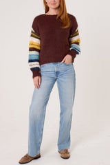 Striped Sleeve Knit Jumper