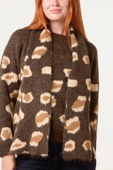 Leopard Knit Jumper & Scarf