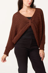 Bow Inspired Knit Jumper - Downtown Girl