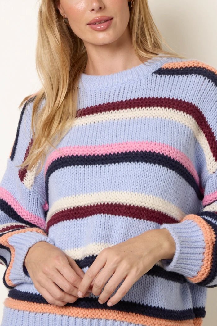 Chunky Knit Stripe Jumper - Downtown Girl