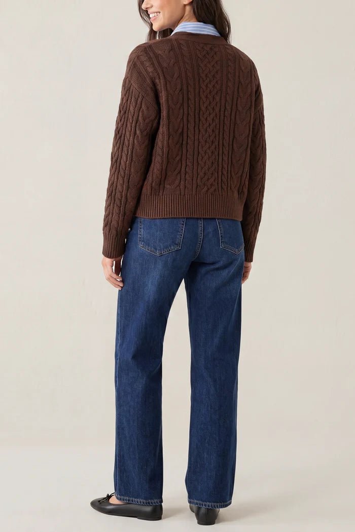 Denim Mix Cardigan - Downtown Girl