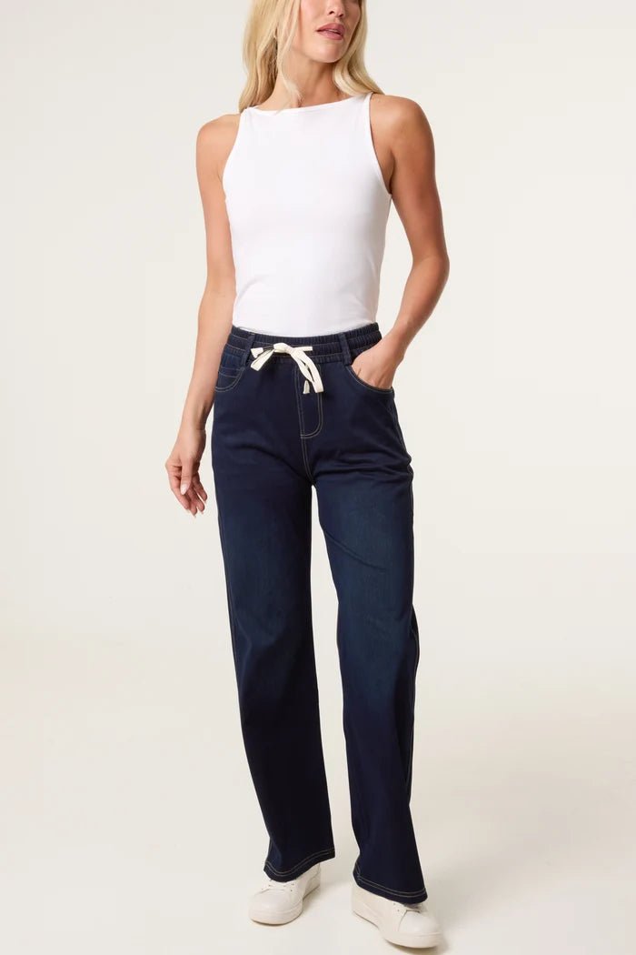 Elastic Wash Jeans - Downtown Girl
