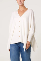 Gold Button Through Jumper - Downtown Girl