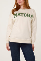 Matcha Crew Neck Sweatshirt - Downtown Girl