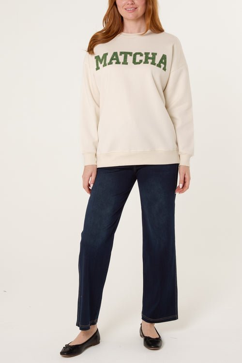 Matcha Crew Neck Sweatshirt - Downtown Girl
