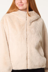 Zip Through Cosy Hooded Jacket