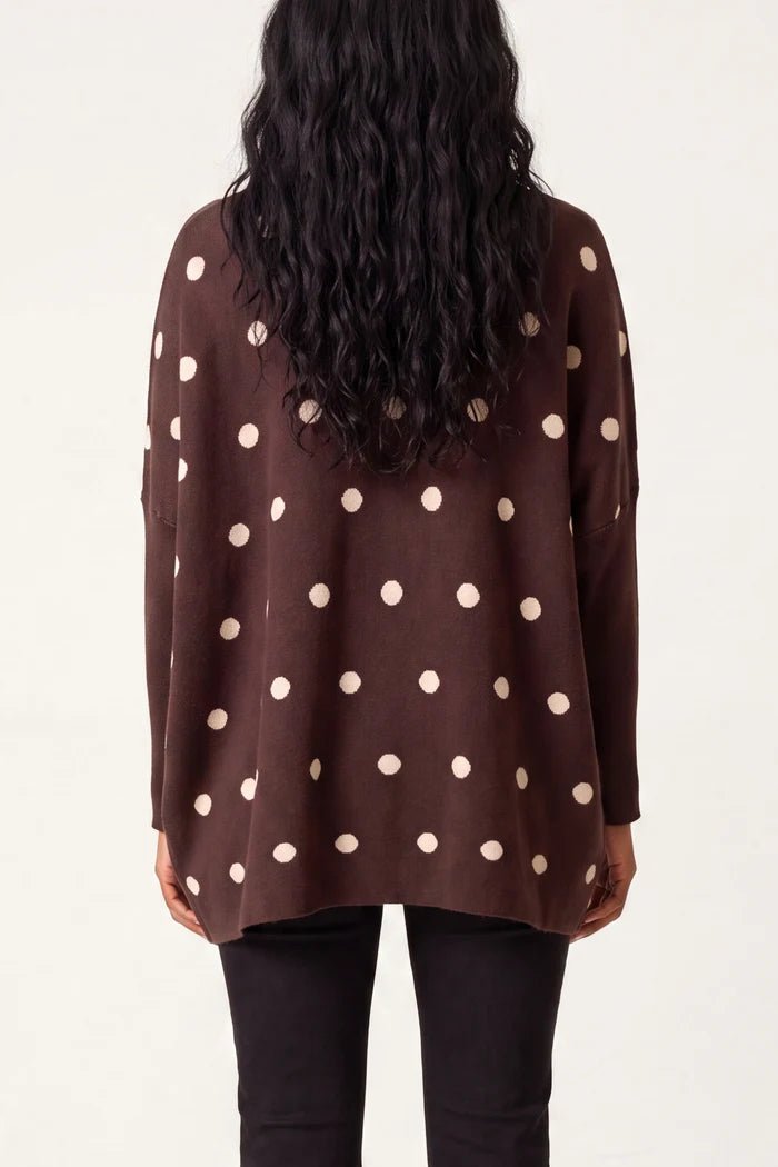 Polka Dot Batwing Knit Jumper - Downtown Girl