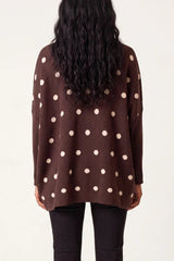 Polka Dot Batwing Knit Jumper - Downtown Girl