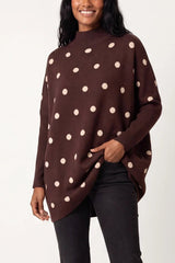 Polka Dot Batwing Knit Jumper - Downtown Girl